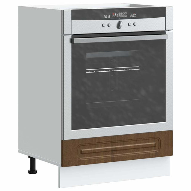 Vidaxl ovenkast kalmar bewerkt hout bruin eikenkleur