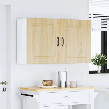 Vidaxl keukenwandkasten 2 st kalmar bewerkt hout sonoma eikenkleurig