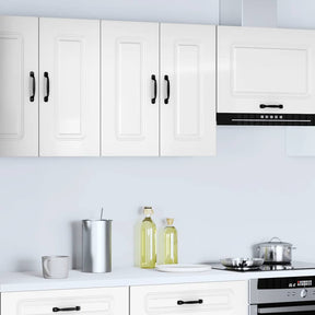 Vidaxl keukenbovenkast kalmar bewerkt hout hoogglans wit