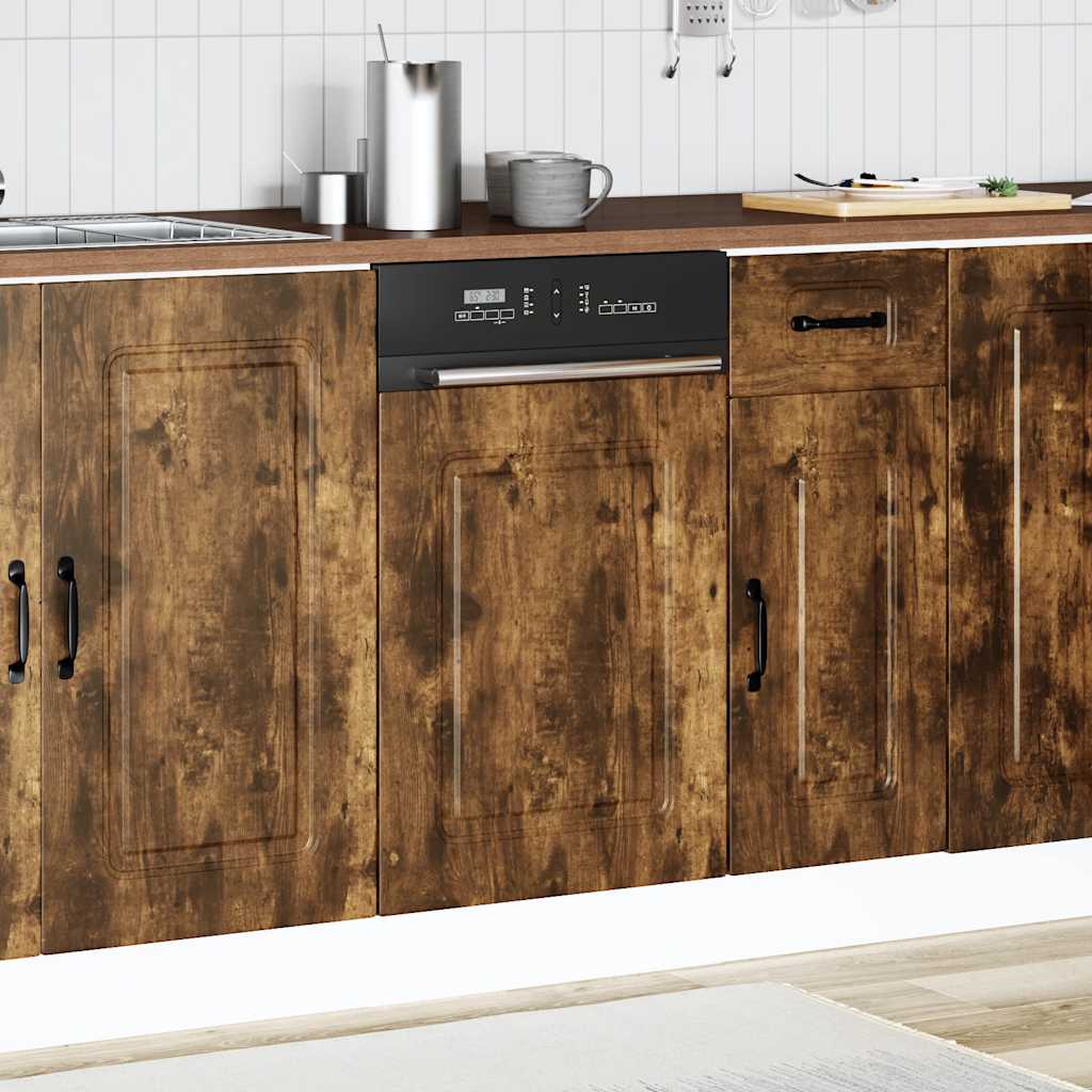 Vidaxl vaatwaspaneel kalmar 45x1,5x57 cm bewerkt hout gerookt eiken