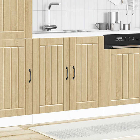 Vidaxl spoelbakonderkast lucca bewerkt hout sonoma eikenkleurig