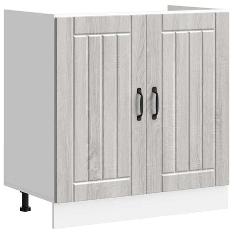 Vidaxl spoelbakonderkast lucca bewerkt hout grijs sonoma eiken