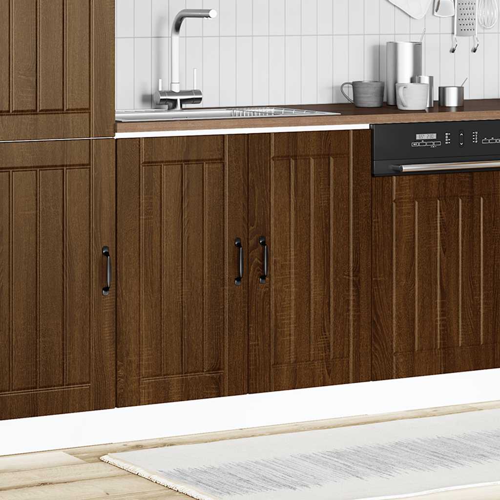 Vidaxl spoelbakonderkast lucca bewerkt hout bruin eikenkleur