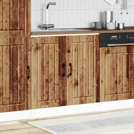 Vidaxl spoelbakonderkast lucca bewerkt hout oud houtkleurig