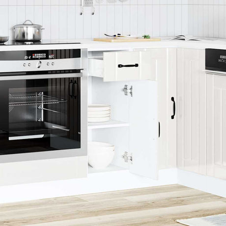 Vidaxl onderkast lucca bewerkt hout hoogglans wit