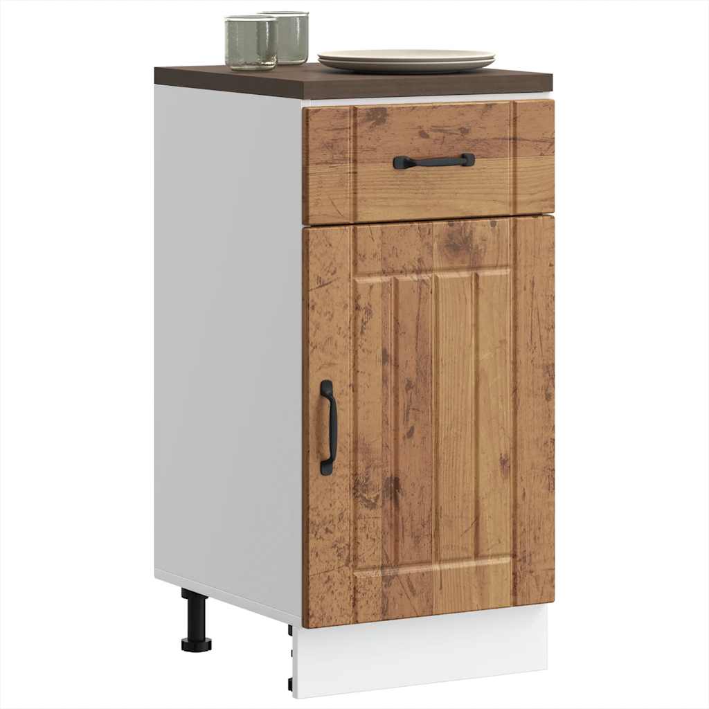 Vidaxl onderkast lucca bewerkt hout oud houtkleurig