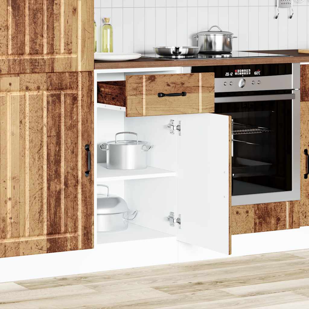 Vidaxl onderkast lucca bewerkt hout oud houtkleurig