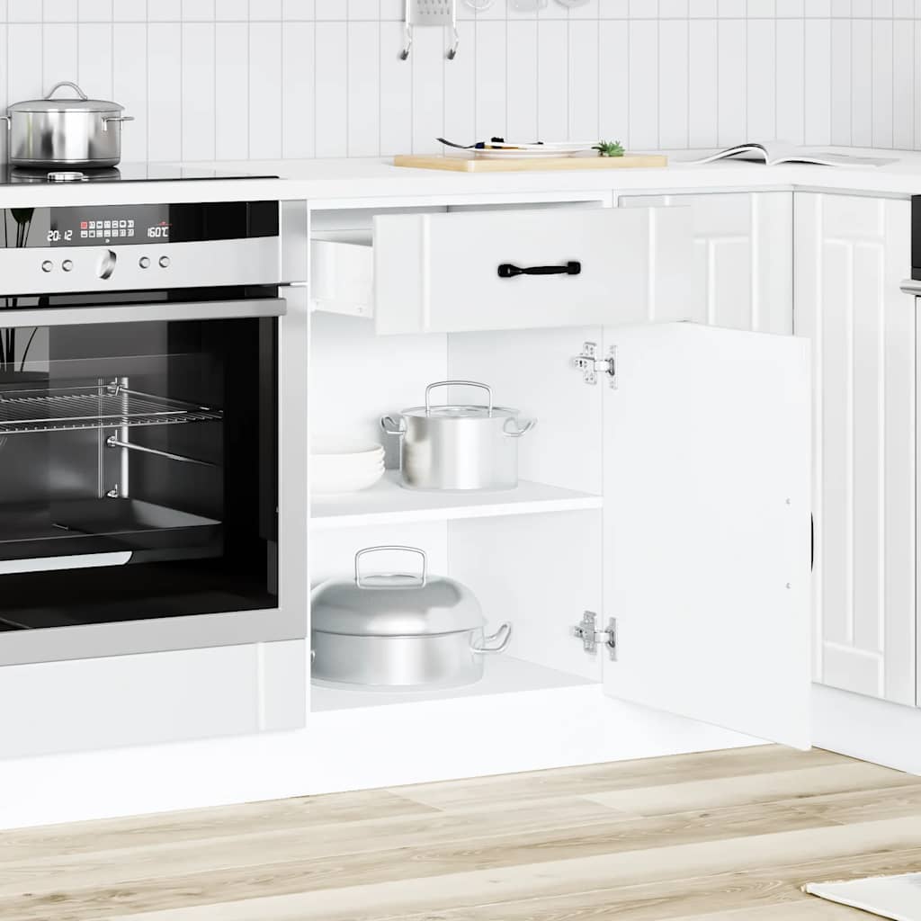 Vidaxl onderkast lucca bewerkt hout hoogglans wit