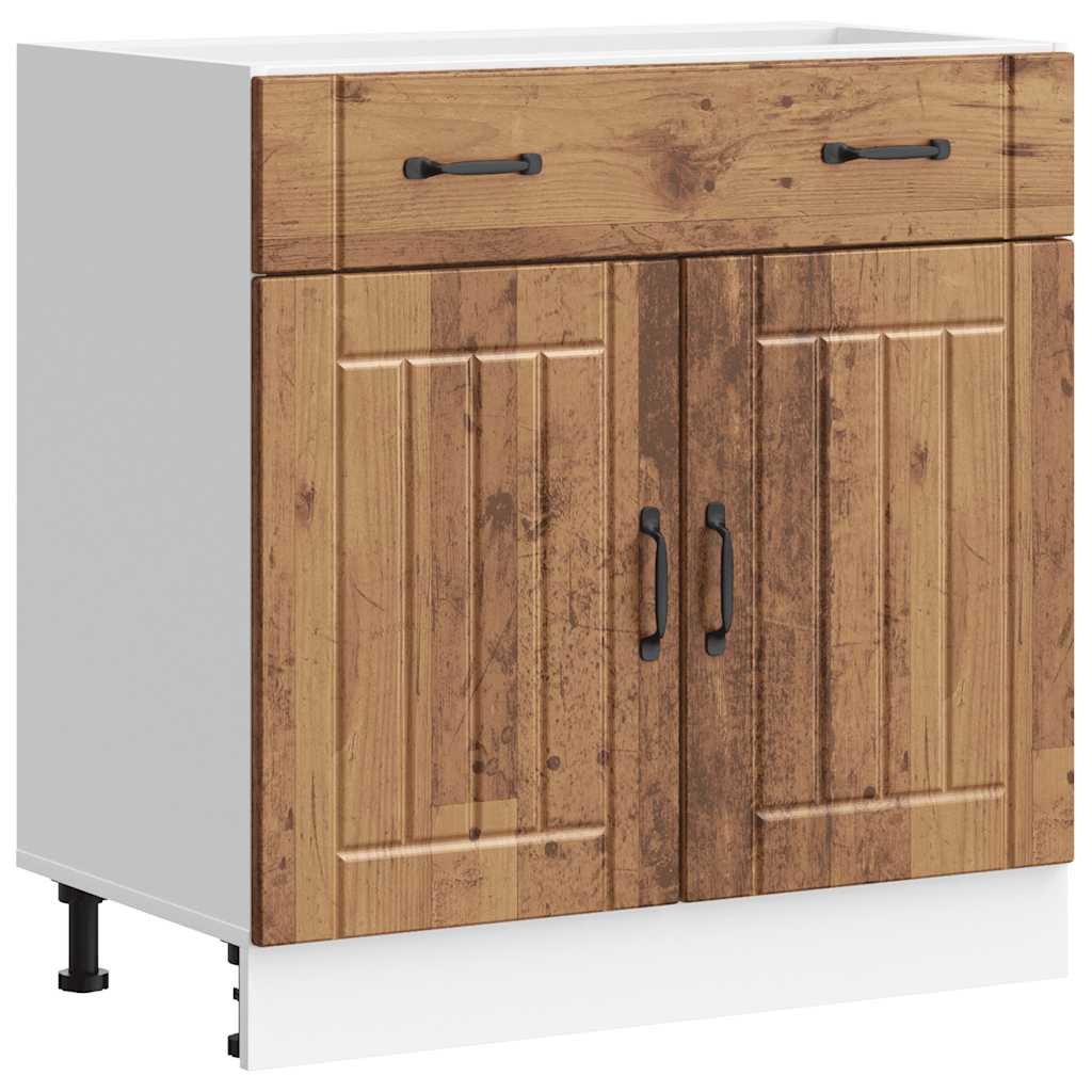 Vidaxl onderkast lucca bewerkt hout oud houtkleurig