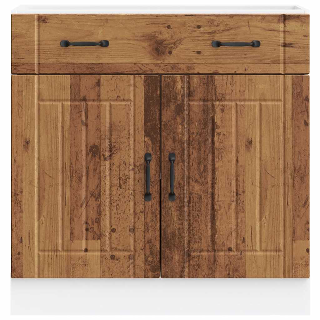 Vidaxl onderkast lucca bewerkt hout oud houtkleurig
