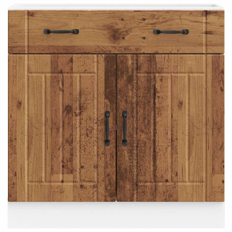Vidaxl onderkast lucca bewerkt hout oud houtkleurig