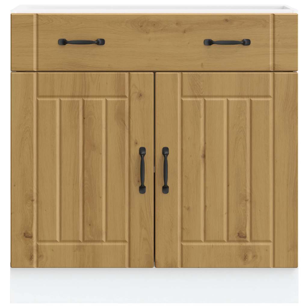 Vidaxl onderkast lucca bewerkt hout artisanaal eikenkleur
