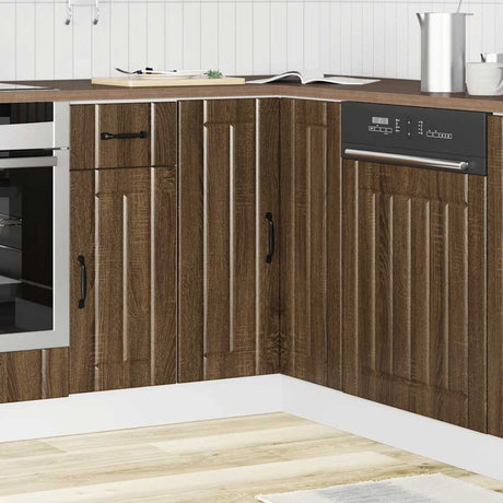 Vidaxl keuken hoekonderkast lucca bewerkt hout bruin eikenkleur