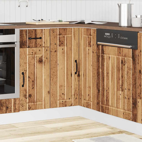 Vidaxl keuken hoekonderkast lucca bewerkt hout oud houtkleurig