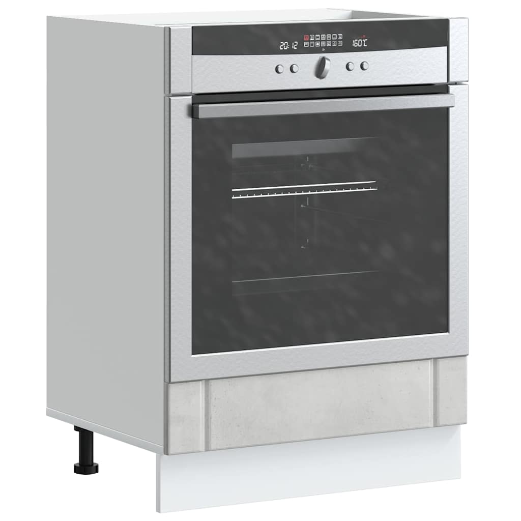 Vidaxl ovenkast lucca bewerkt hout betongrijs