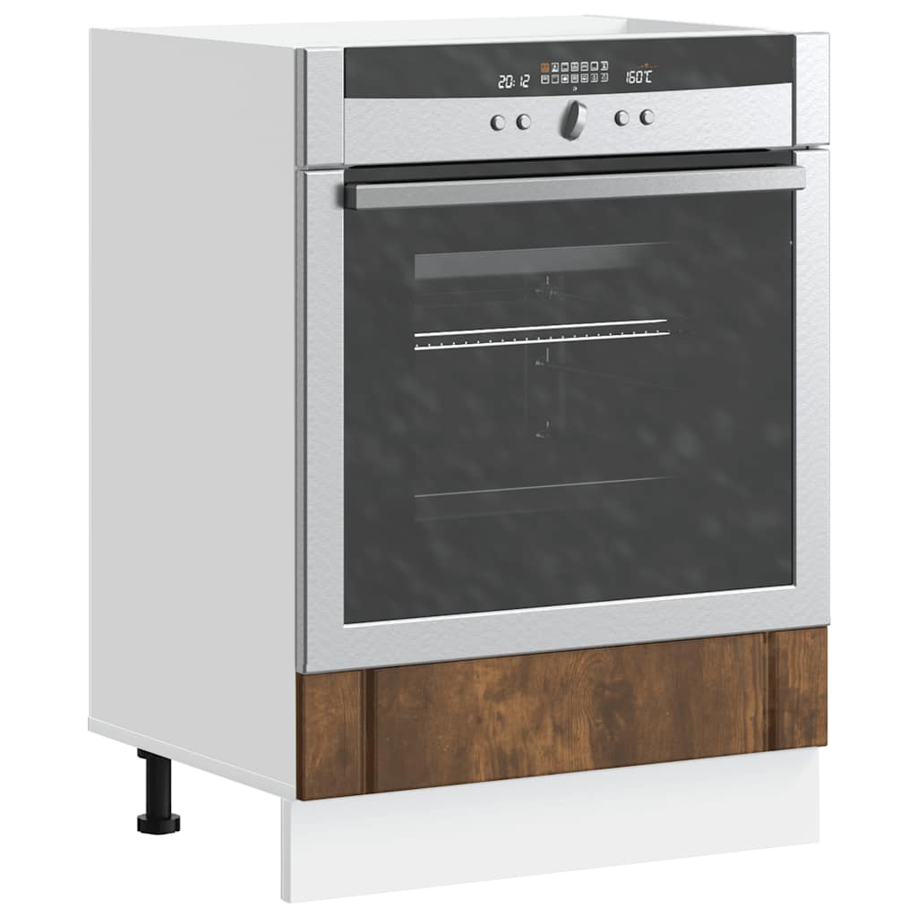 Vidaxl ovenkast lucca bewerkt hout gerookt eikenkleurig