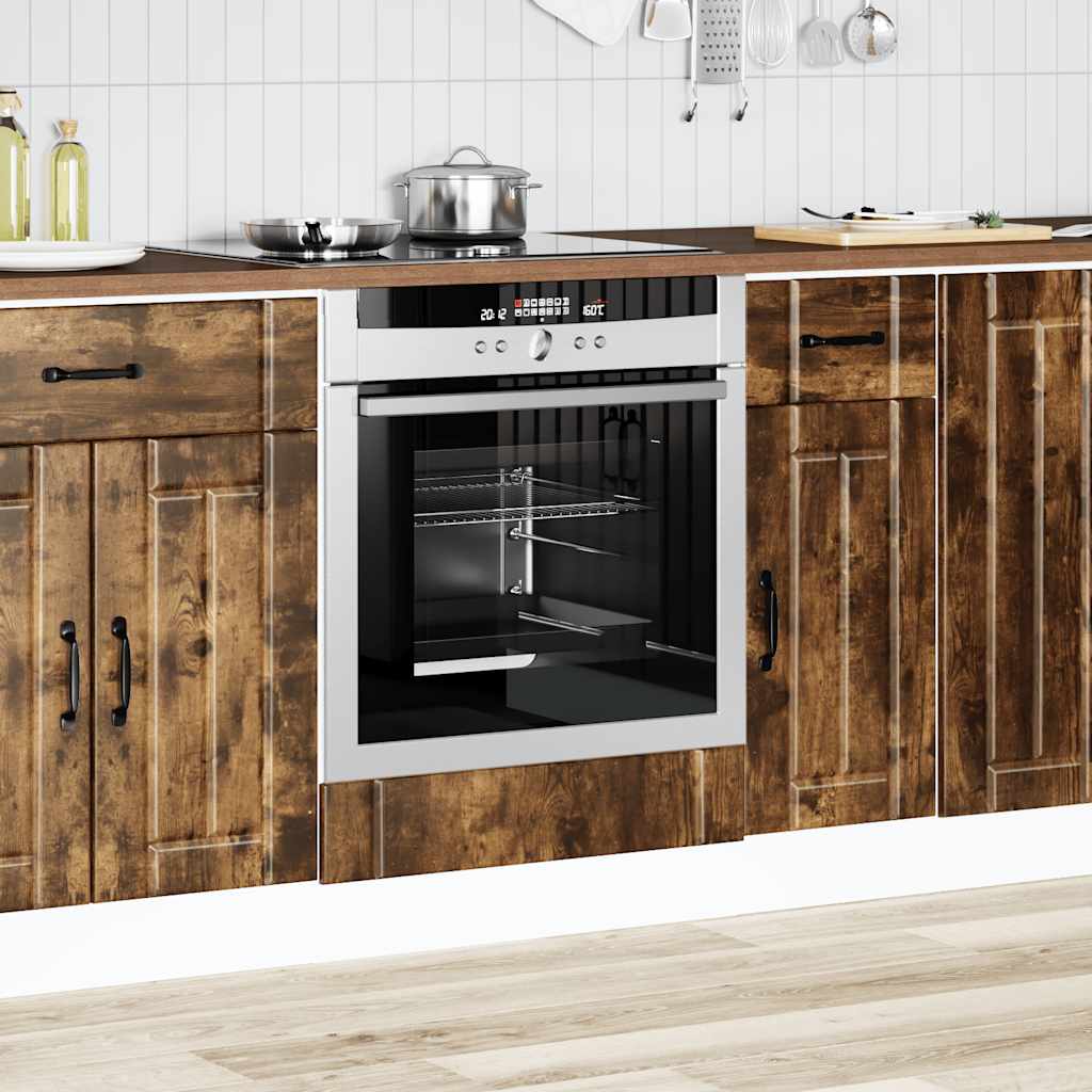 Vidaxl ovenkast lucca bewerkt hout gerookt eikenkleurig