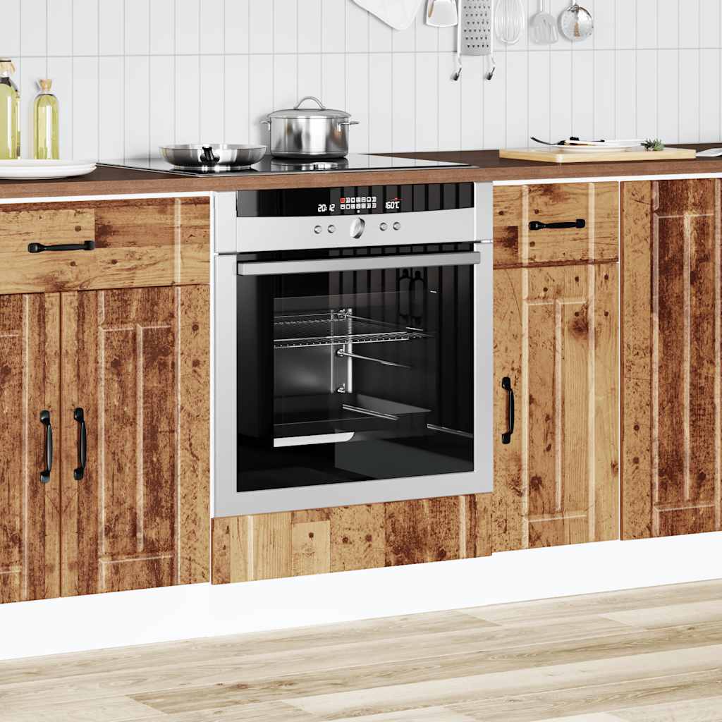 Vidaxl ovenkast lucca bewerkt hout oud houtkleurig