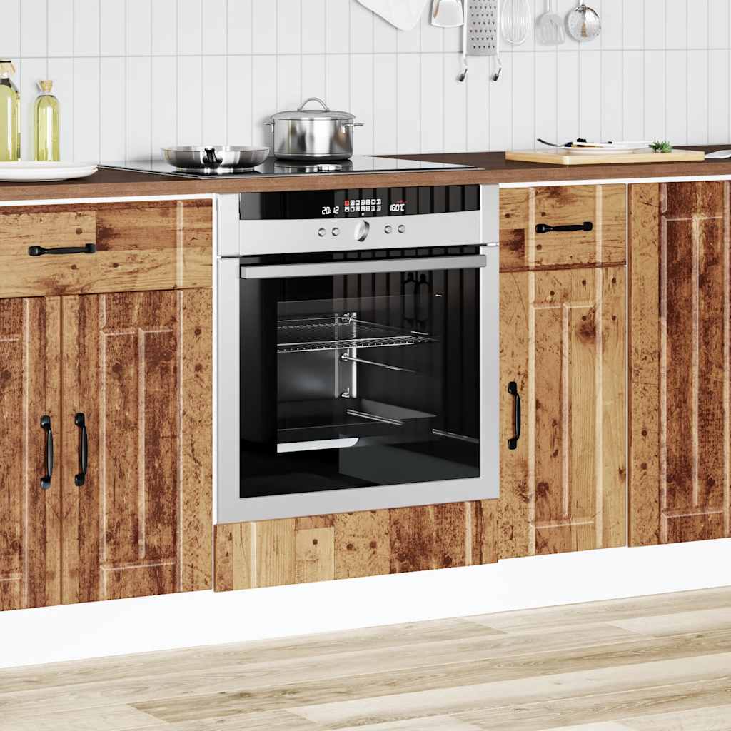 Vidaxl ovenkast lucca bewerkt hout oud houtkleurig