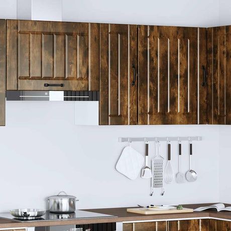 Vidaxl keukenbovenkast lucca bewerkt hout gerookt eikenkleurig