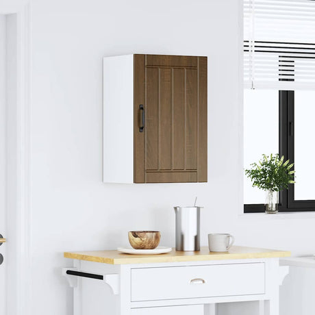 Vidaxl keukenbovenkast lucca bewerkt hout bruin eikenkleur
