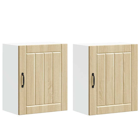 Vidaxl keukenwandkasten 2 st lucca bewerkt hout sonoma eikenkleurig