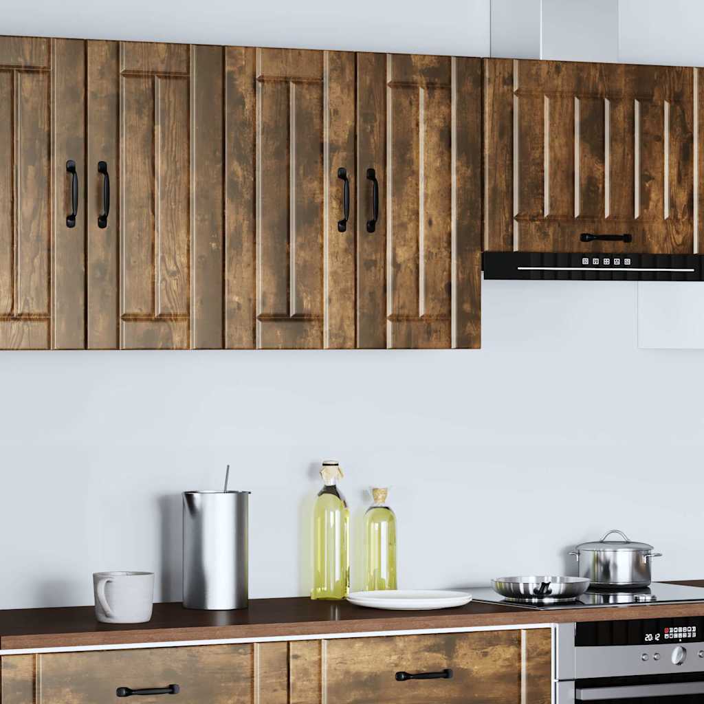 Vidaxl keukenbovenkast lucca bewerkt hout gerookt eikenkleurig