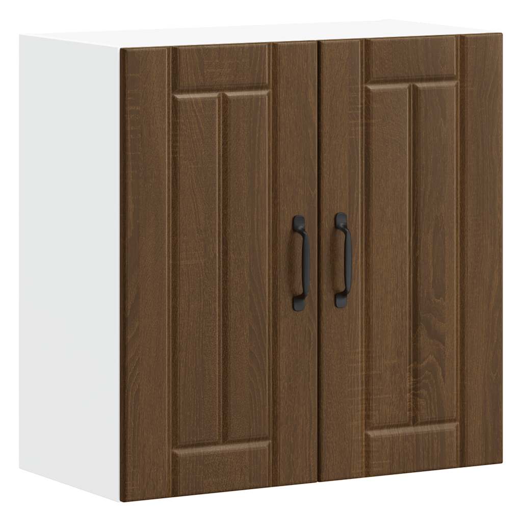 Vidaxl keukenbovenkast lucca bewerkt hout bruin eikenkleur