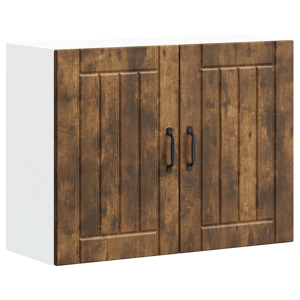 Vidaxl keukenbovenkast lucca bewerkt hout gerookt eikenkleurig