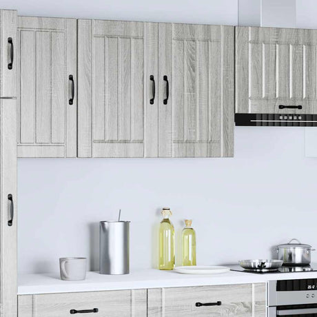 Vidaxl keukenbovenkast lucca bewerkt hout grijs sonoma eikenkleur