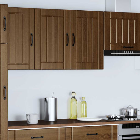 Vidaxl keukenbovenkast lucca bewerkt hout bruin eikenkleur