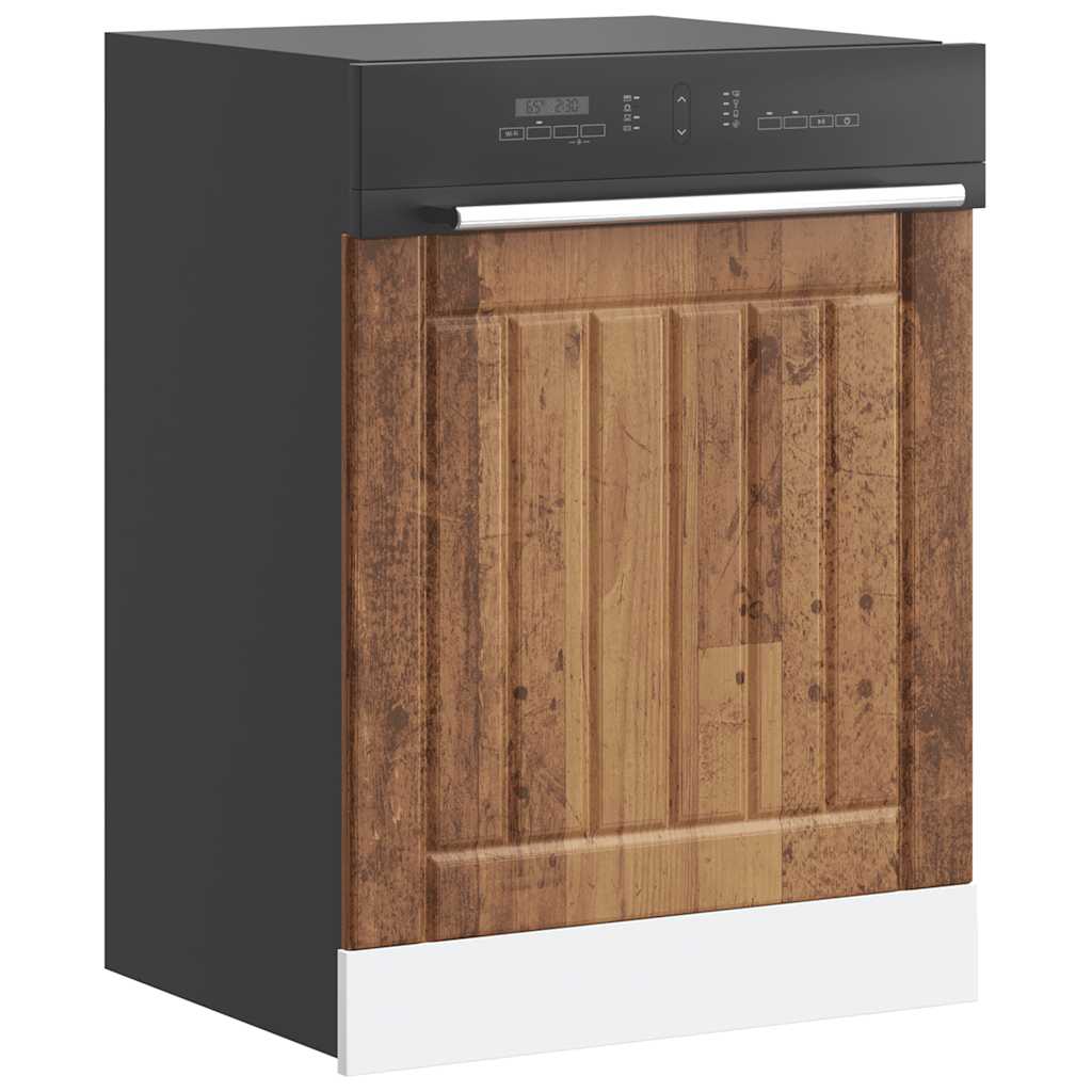 Vidaxl vaatwaspaneel lucca bewerkt hout oud houtkleurig