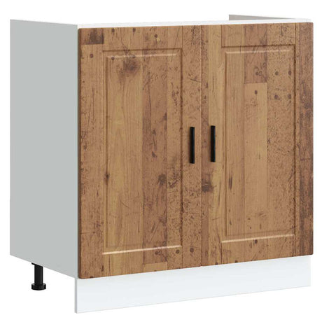 Vidaxl spoelbakonderkast porto 80x46x81,5 cm bewerkt hout oud hout