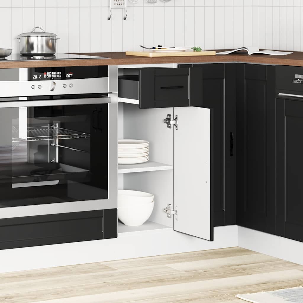 Vidaxl onderkast porto bewerkt hout zwart