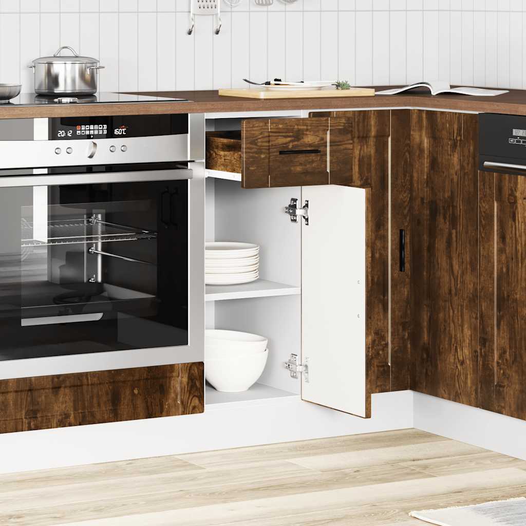 Vidaxl onderkast porto bewerkt hout gerookt eikenkleurig