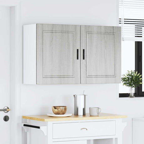 Vidaxl keukenbovenkasten 2 st porto bewerkt hout grijs sonoma eiken