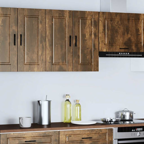 Vidaxl keukenbovenkast porto bewerkt hout gerookt eikenkleurig