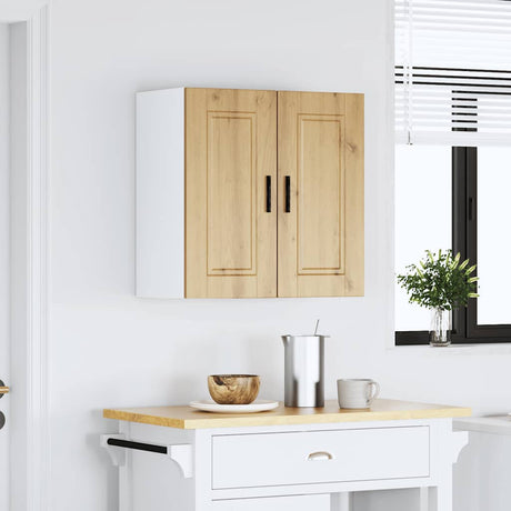Vidaxl keukenbovenkast porto bewerkt hout artisanaal eikenkleur