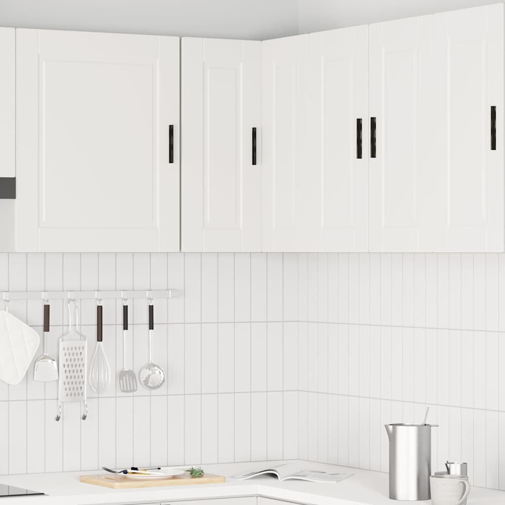 Vidaxl keukenwandhoekkast porto bewerkt hout wit