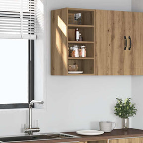 Vidaxl bovenkast riga 30x29,5x60 cm bewerkt hout artisanaal eikenkleur