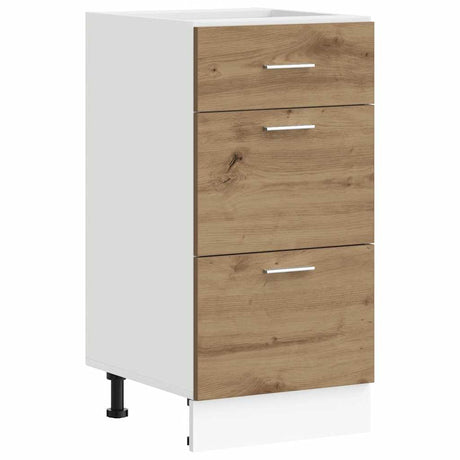 Vidaxl onderkast lyon 40x46x81,5 cm bewerkt hout artisanaal eikenkleur