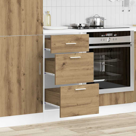 Vidaxl onderkast lyon 40x46x81,5 cm bewerkt hout artisanaal eikenkleur