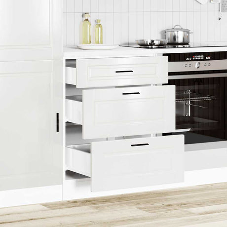 Vidaxl onderkast porto hoogglans wit bewerkt hout