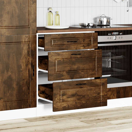 Vidaxl onderkast porto bewerkt hout gerookt eikenkleurig