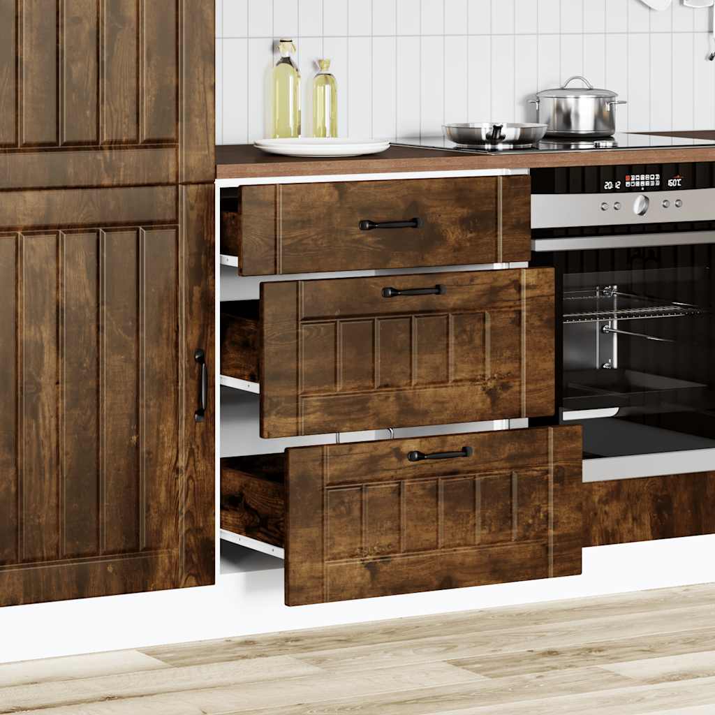 Vidaxl onderkast lucca bewerkt hout gerookt eikenkleurig