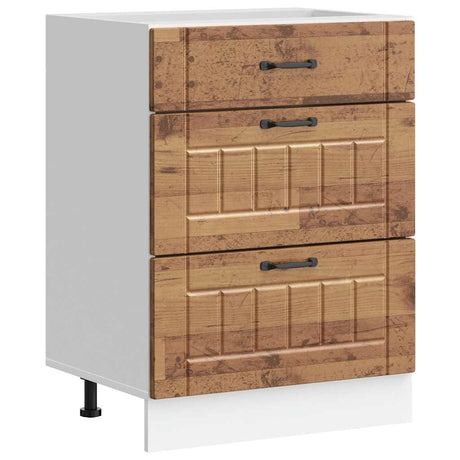 Vidaxl onderkast lucca bewerkt hout oud houtkleurig