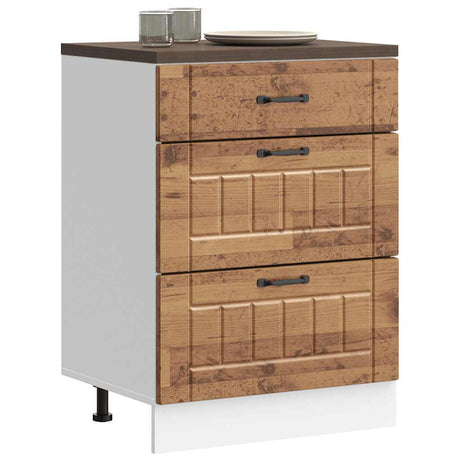Vidaxl onderkast lucca bewerkt hout oud houtkleurig
