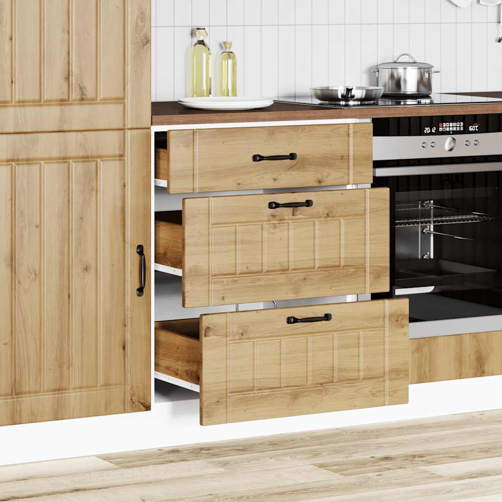 Vidaxl onderkast lucca bewerkt hout artisanaal eikenkleur