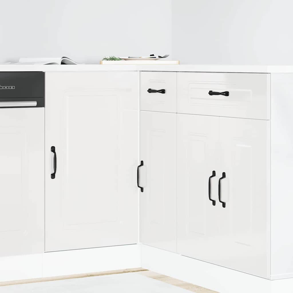 Vidaxl onderkast kalmar hoogglans wit bewerkt hout