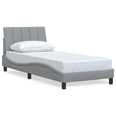 Vidaxl bedframe zonder matras hanko 80x200 cm stof lichtgrijs